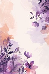 Delicate Floral Border for Adult Stationery Design Generative AI