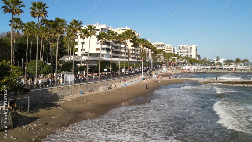 Sticker aerial view of marbella, andalusia. southern spain