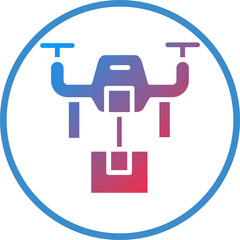 Vector Design Drone Delivery Icon Style
