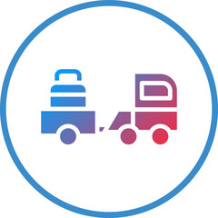 Vector Design Baggage Truck Icon Style