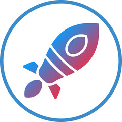Vector Design Rocket Icon Style