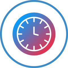 Vector Design Wall Clock Icon Style
