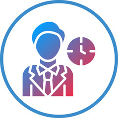 Vector Design Work Time Icon Style