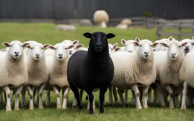 Fototapeta premium sheep and lambs