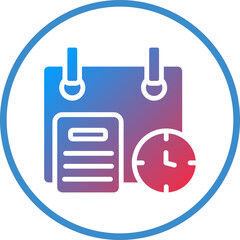 Vector Design Time Plan Icon Style