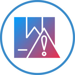 Vector Design Delivery Warning Icon Style