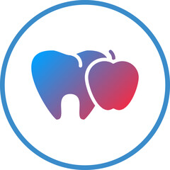 Vector Design Tooth Nutrition Icon Style