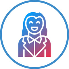 Vector Design Smiling Women Icon Style