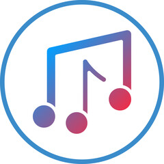 Vector Design Musical Notes Icon Style