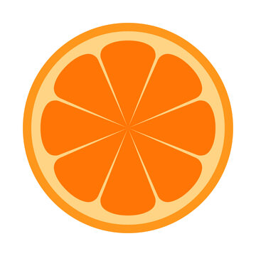 recommend clip art: Vector illustration of orange slice on transparent background