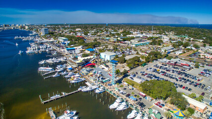 Destin, Florida - Panoramic aerial view of cityscape