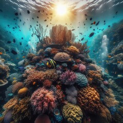 Beautiful Coral Reef Scenery: Underwater Marvel