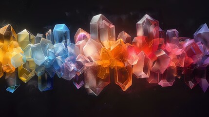 Elegant Geometric Forms in Vivid Color Palette