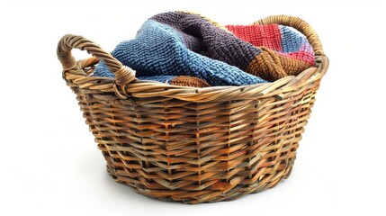 Obraz premium Basket: A container for holding dirty clothing until it is washed.