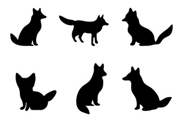 Simple fox silhouette set design