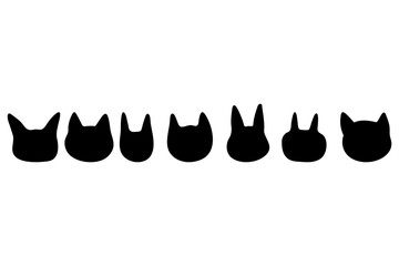 Simple silhouette of a cat face