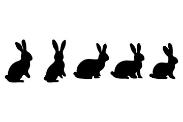 Simple rabbit silhouette set design