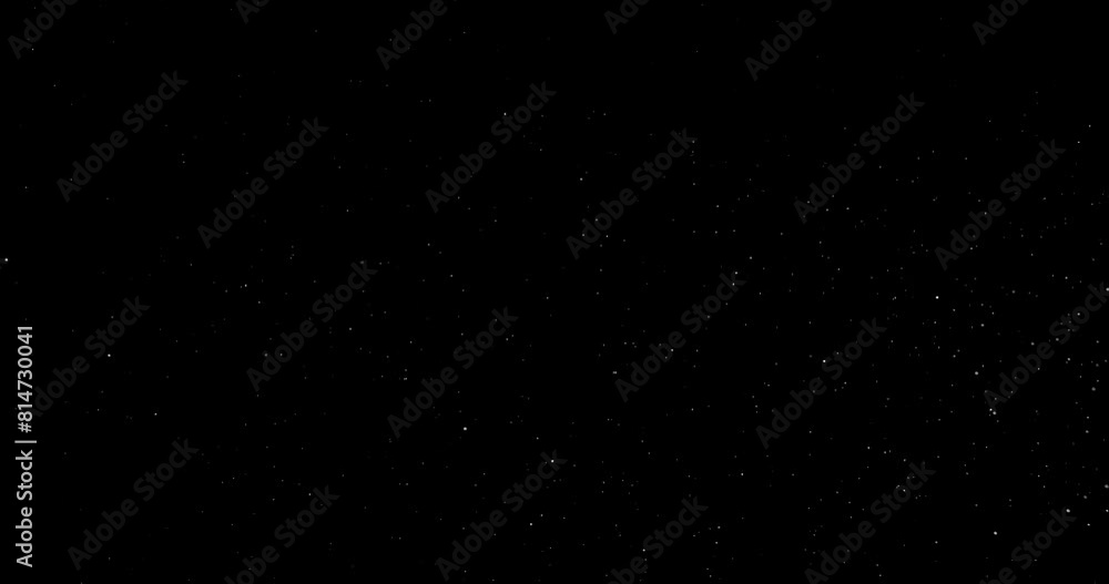 Wall mural natural organic dust particles floating on black background. dynamic dust particles randomly float i