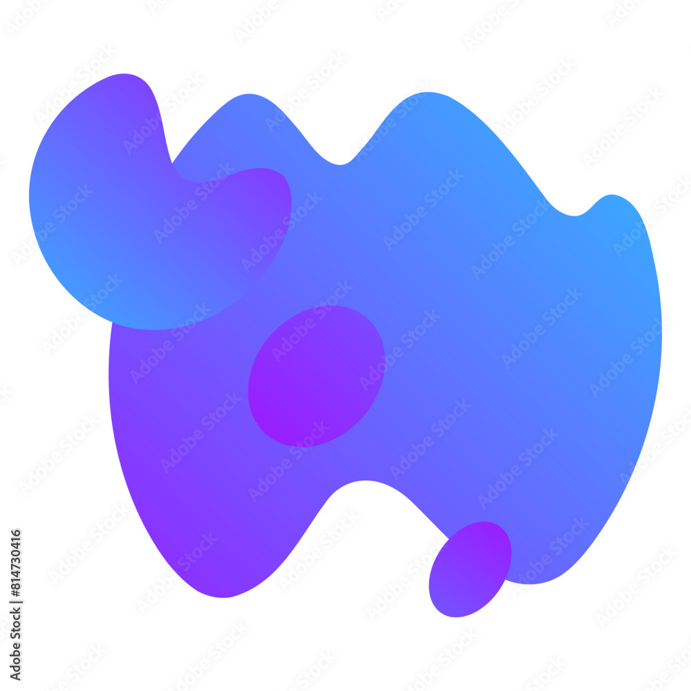Poster gradient colorful shape in trendy style. abstract liquid shape, icon or logo. vector isolated on whi
