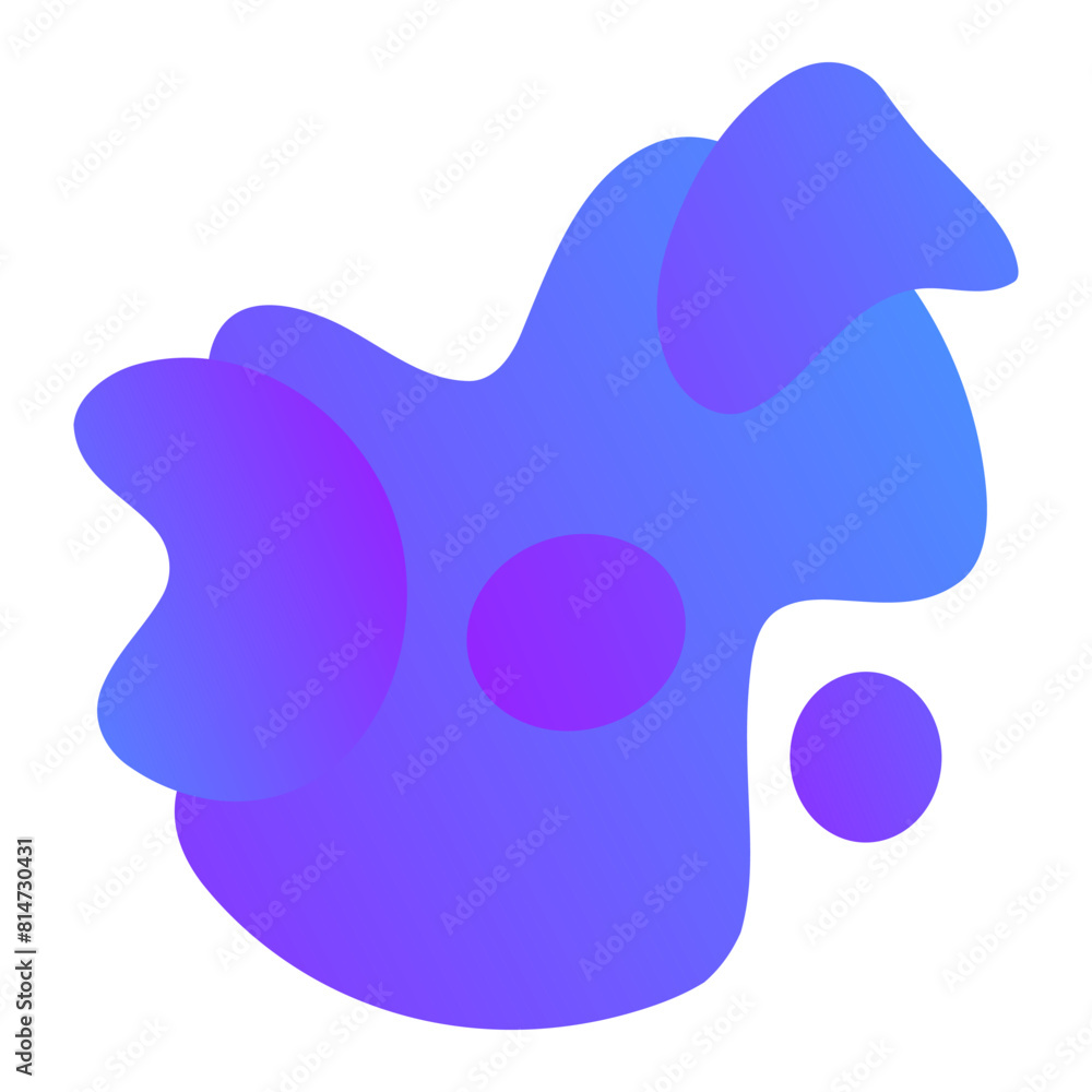 Poster gradient colorful shape in trendy style. abstract liquid shape, icon or logo. vector isolated on whi