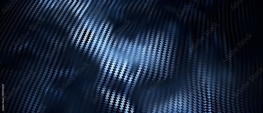 Poster blue background with carbon fiber texture pattern vector presentation design