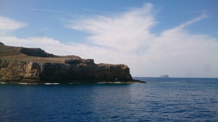 Discovery of the landscapes of Crete, an island in Greece, in summer