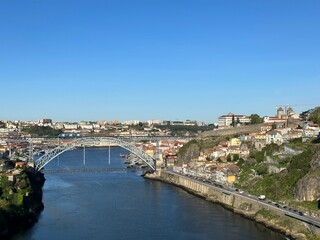 Dom Luís I Bridge over the river Douro, Vila Nova de Gaia, Porto, Portugal, April 2023