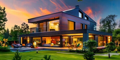 Intelligent Features in a Modern Villa: The Smart Home Experience. Concept High-Tech Gadgets, Home Automation, Innovative Design, Energy Efficiency, Smart Security