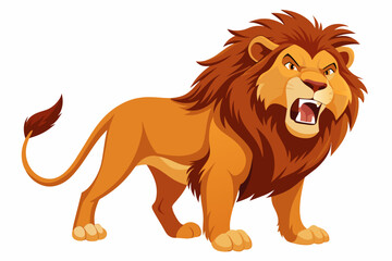 lion cartoon vector illustration