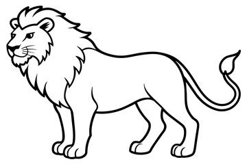 lion line art silhouette illustration