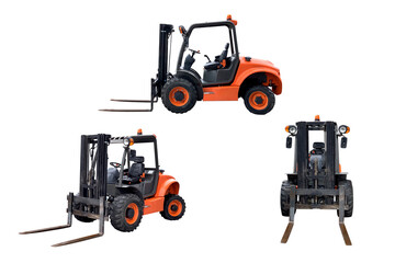 industrial warehouse lift isolated on white background