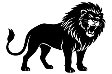 lion line art silhouette illustration