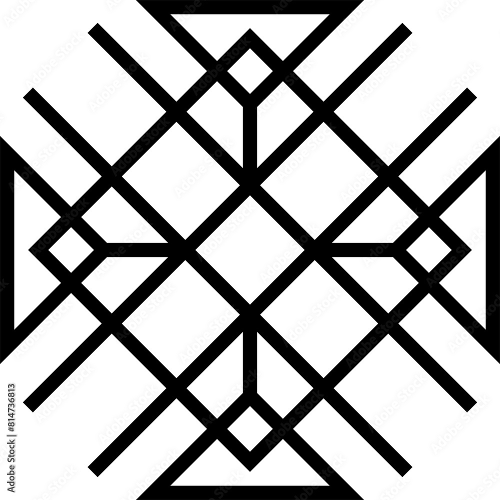 Poster abstract art deco design element, linear decorative vintage design element.