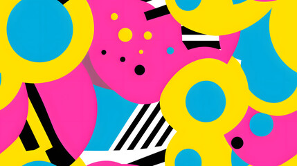 Fototapeta premium pop art wallpaper bold lines and circles design poster background