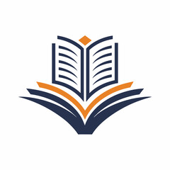 Creative law firm vector art illustration with a Law book or legal document icon logo design.