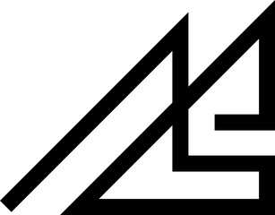 Abstract art deco design element, linear decorative vintage design element.