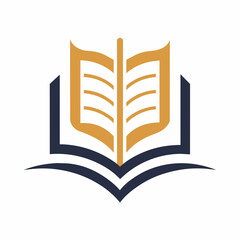 Modern law firm vector art illustration with a Law book or legal document icon logo design.