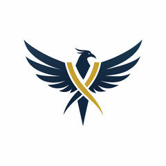 Creative law firm vector art illustration with an Eagle icon logo design.