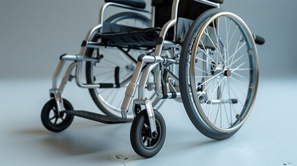 Fototapeta premium Manual wheelchair with adjustable footrests and armrests.