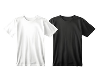 pair of two T shits white and black PNG