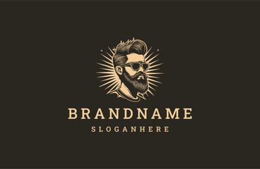 Fototapeta premium Man logo icon design template vector illustration