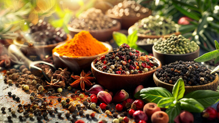 herbs spices and fruit used in herbal medicine