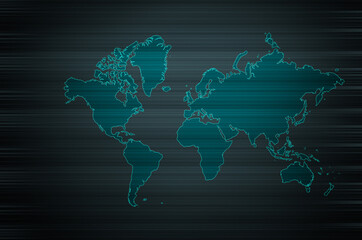 Digital geography world map illustration image