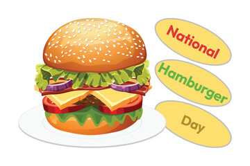 Hamburger, National hamburger day design