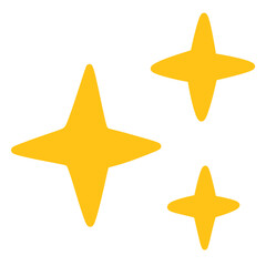 Flash sparkle flat star icon.