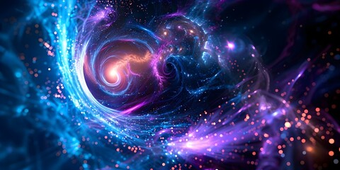 Fototapeta premium The Impact of Quantum Computing and AR on Advancements in D Printing and Space Technology. Concept Quantum Computing, AR, 3D Printing, Space Technology, Technological Advancements