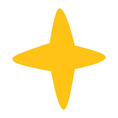 Flash sparkle flat star icon.