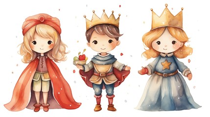 Princess And Prince Artful Watercolor