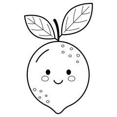 Lemon child colorize vector illustration