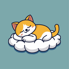 sleeping cat cute cartoon illustrations
